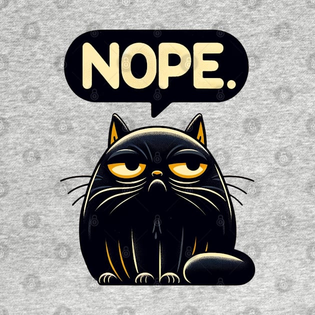 Black Cat Says Nope by Doming_Designs